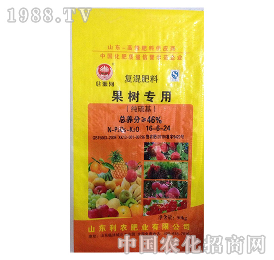 果樹專用復混肥16-6-24-益生源