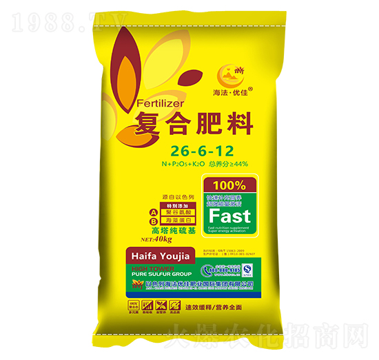 高塔純硫基復合肥料26-6-12-海法優(yōu)佳