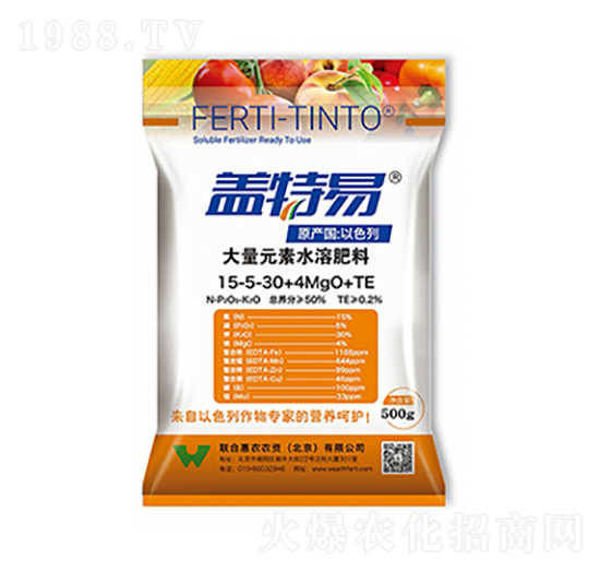 ����Ԫ��ˮ�ܷ���15-15-30+4MgO+TE-�w����-(li��n)�ϻ��r(n��ng)