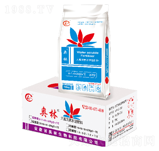 大量元素水溶肥8-7-40+2MgO+TE-奧林生物