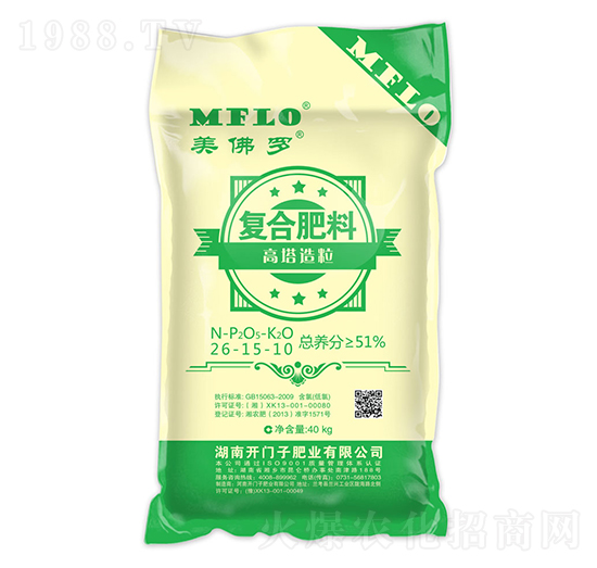 高塔造粒復(fù)合肥料26-15-10-美佛羅-開(kāi)門(mén)子