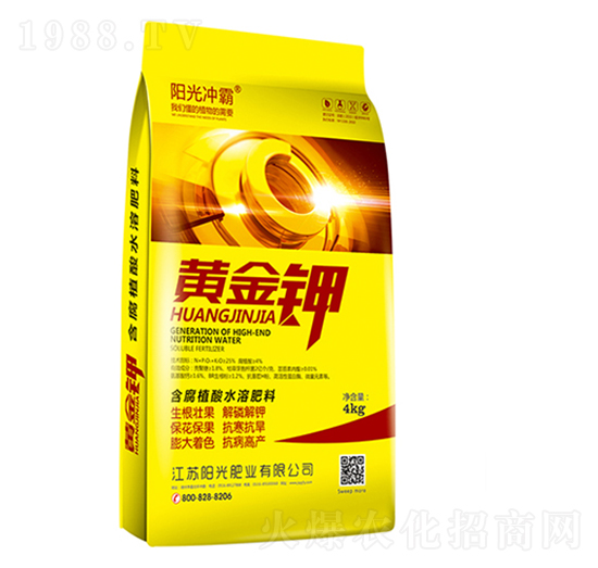 黃金鉀含腐植酸水溶肥料-陽(yáng)光沖霸-陽(yáng)光肥業(yè)