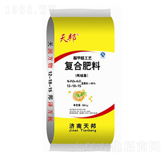 經(jīng)濟(jì)作物專用脲甲醛復(fù)合肥料12-18-15-天邦-萬(wàn)豪