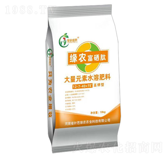 高鉀型大量元素水溶肥料12-7-40+TE-緣農富硒肽-葉芭緣農