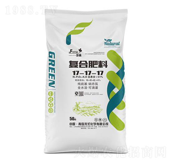 50kg復(fù)合肥料17-17-17-龍燈