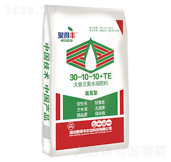 高氮型大量元素水溶肥料30-10-10+TE-聚得豐農業(yè)