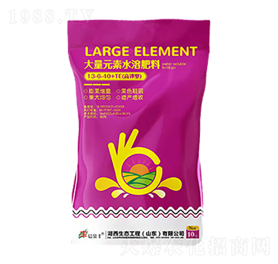 高鉀型大量元素水溶肥料13-6-40+TE-易榮豐-湖西生態(tài)