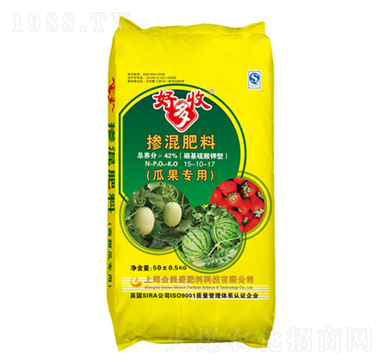 瓜果專(zhuān)用摻混肥料15-10-17-永通生態(tài)