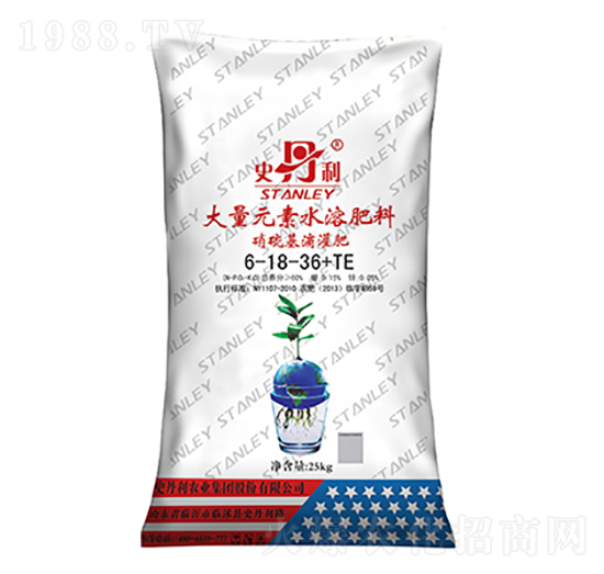 大量元素水溶肥料6-18-36+TE-史丹利
