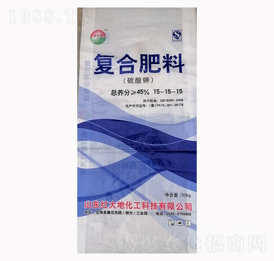 硫酸鉀復合肥料15-15-15-紅大地