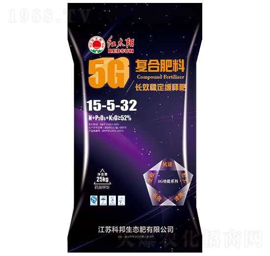 5G長(zhǎng)效穩(wěn)定功能肥15-5-32-紅太陽-科邦生態(tài)