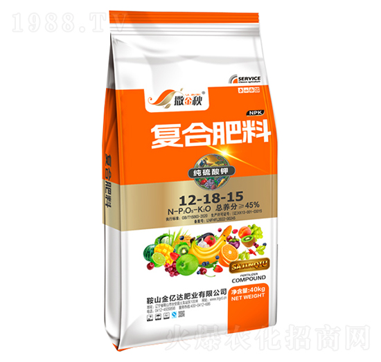 純硫酸鉀復合肥料12-18-15-撒金秋-金億達肥業(yè)