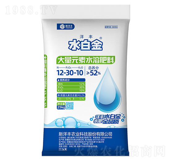 大量元素水溶肥料12-30-10+TE-水白金-樂開懷