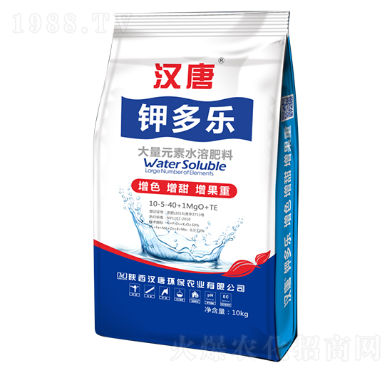大量元素水溶肥料10-5-40+1MgO+TE-鉀多樂-漢唐農(nóng)業(yè)