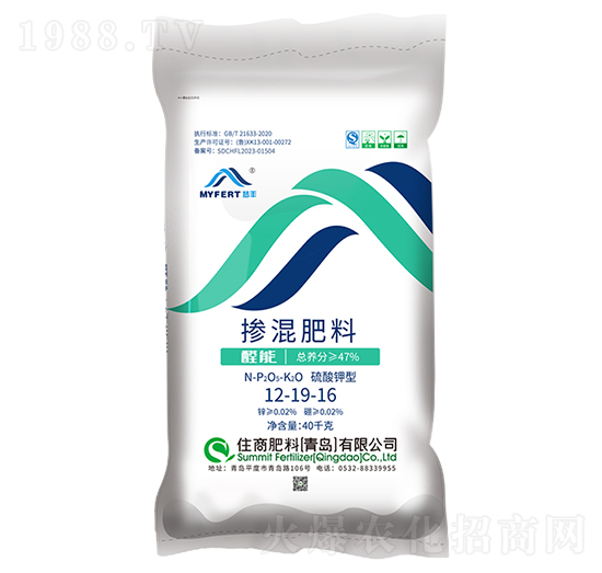 夢(mèng)豐控釋摻混肥12-19-16-住商肥料