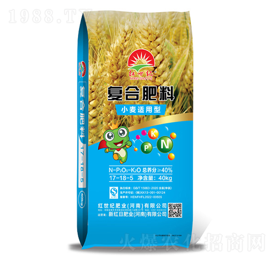 40kg小麥適用復(fù)合肥料17-18-5-紅世紀(jì)