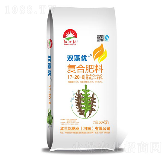 雙藻優(yōu)+復(fù)合肥料17-20-6-紅世紀